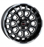 Borbet CW7 black rim window polished matt