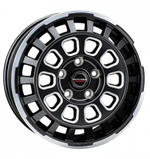 Borbet CW7 8x18 LK5x120 ET53 black rim window polished matt