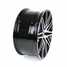 Twin-Monotube Felge 9x20 Zoll in frontpoliert-schwarz, leicht konkav für VW T7 / New Multivan