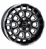 Borbet CW7 7,5x18 LK5x120 ET53 black rim window polished matt