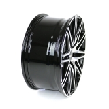 Twin-Monotube Felge 9x20 Zoll in frontpoliert-schwarz, leicht konkav für VW T7 / New Multivan